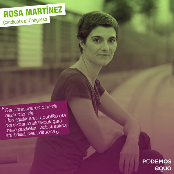 "La base de la igualdad es la educación. Apostamos por modelo público y gratuito en todos los niveles" @RosaM_Equo https://t.co/QcPwtz5Pi0